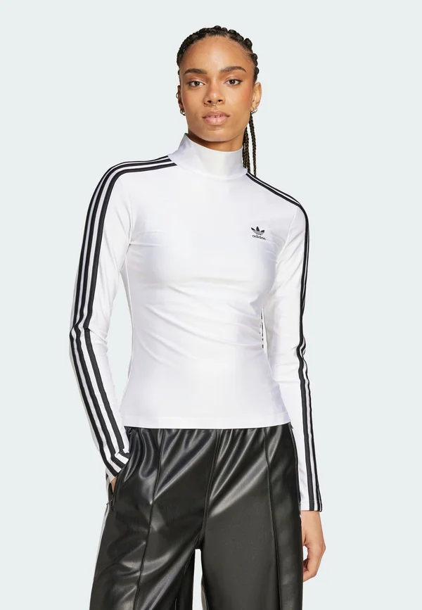 ADICOLOR 3-STRIPES TURTLENECK LONG SLEEVE - Langarmshirt - white