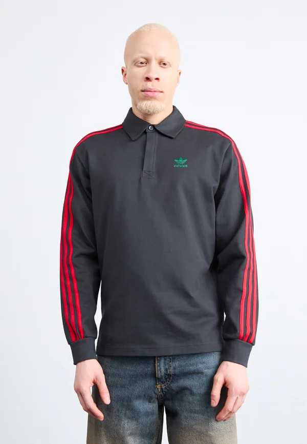 ADICOLOR RUGBY - Langarmshirt - black/better scarlet