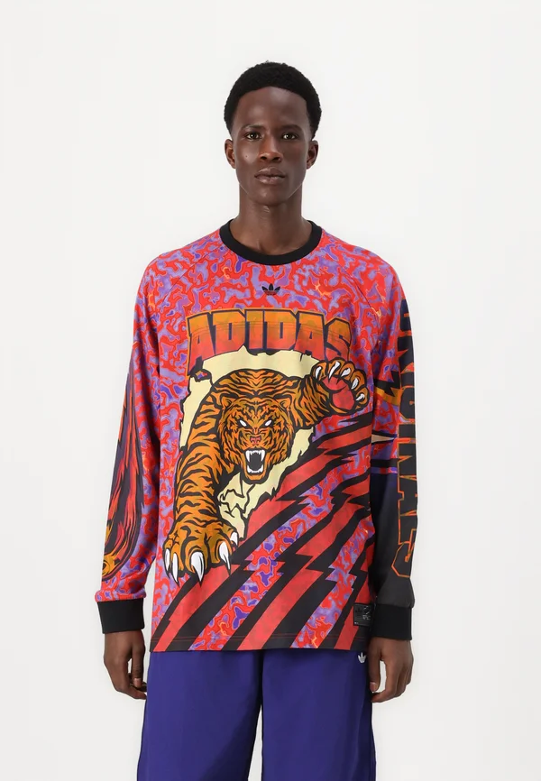 ADILENIUM SEASONAL 3 LONG SLEEVE GRAPHIC - Langarmshirt - better scarlet energy ink crew orange black