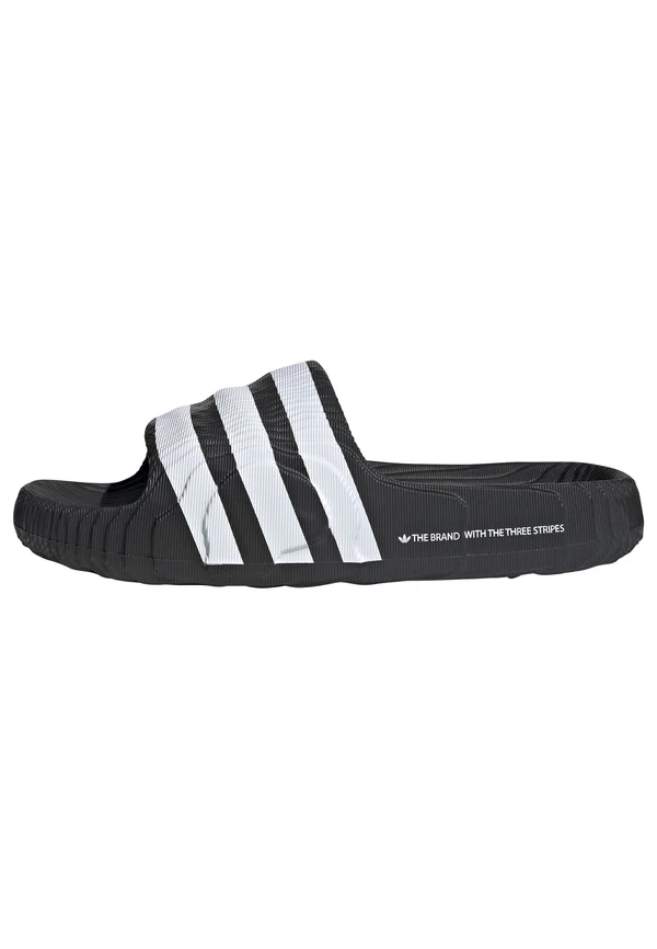 ADILETTE 22 - Pantolette flach - core black/footwear white