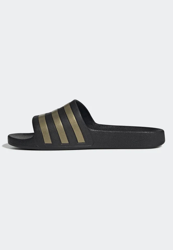 ADILETTE AQUA - Badesandale - core black gold met core black
