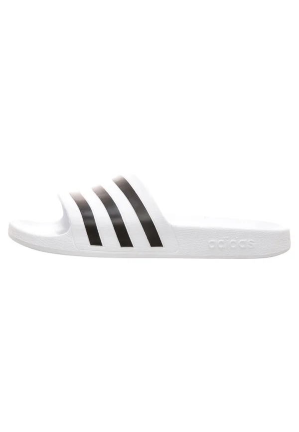 ADILETTE AQUA - Pantolette flach - cloud white   core black   cloud white