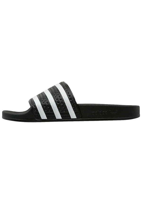 ADILETTE - Pantolette flach - black/white