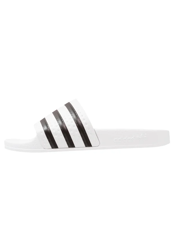 ADILETTE - Pantolette flach - white/black