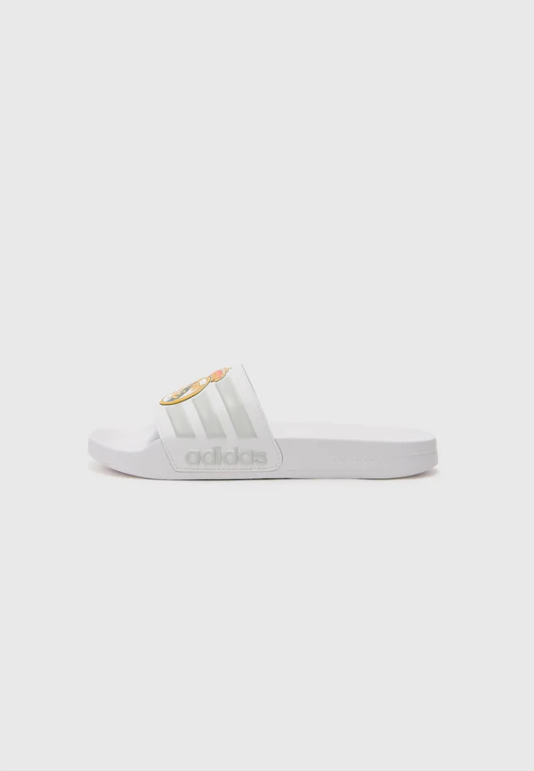 ADILETTE REAL MADRID UNISEX - Fußballschuh Halle - white/solid grey