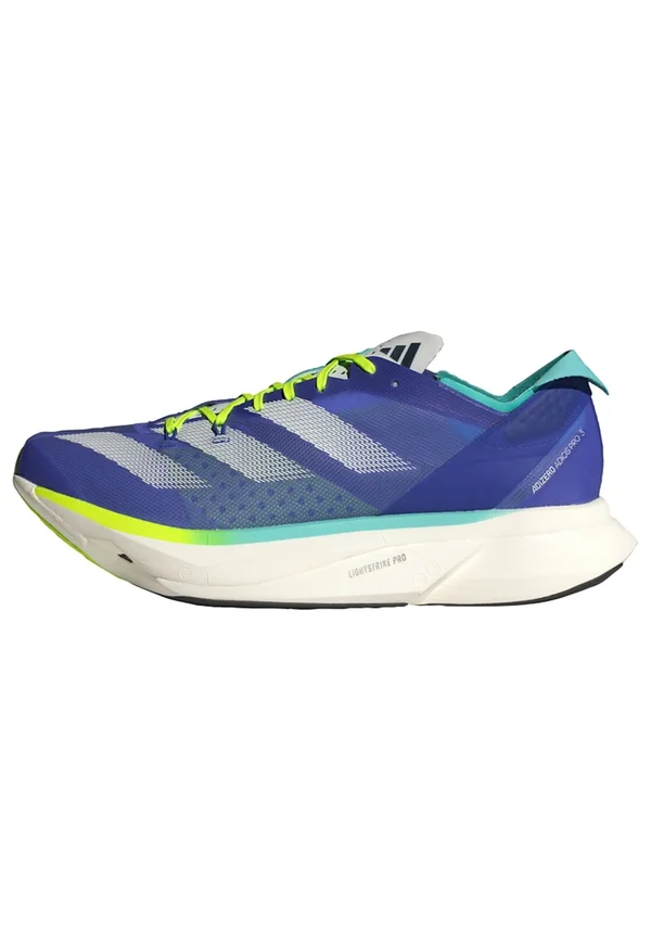 ADIZERO ADIOS PRO 3 UNISEX - Laufschuh Straße - blue   metalic   lucid lemon