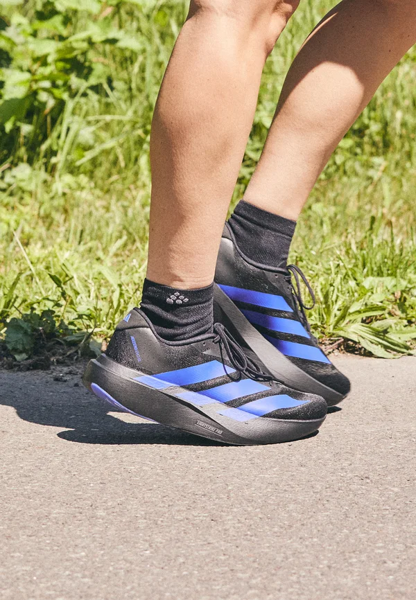 ADIZERO EVO SL - Sneaker low - core black/lucid blue/iron