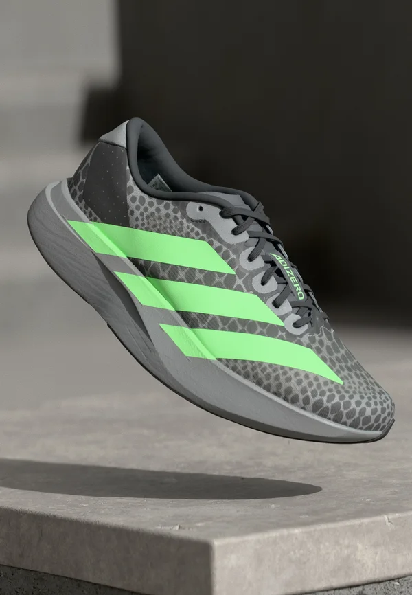ADIZERO EVO SL - Sneaker low - grey three/lime burst/core black