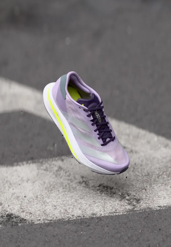 ADIZERO SL2 W - Laufschuh Straße - powder plum/silver-coloured metallic/solar yellow