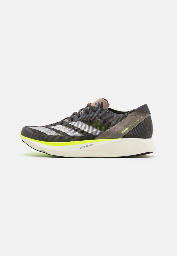 ADIZERO TAKUMI SEN 10 - Laufschuh Straße - charcoal/silver metallic/chalky brown