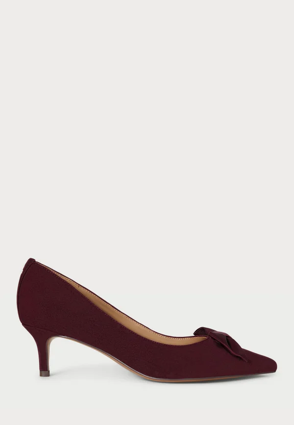 ADRIENNE BOW-TRIM SUEDE PUMP - Pumps - dark garnet