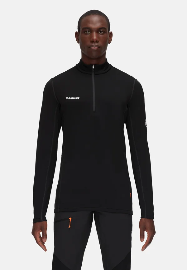 AENERGY HALF ZIP - Langarmshirt - black