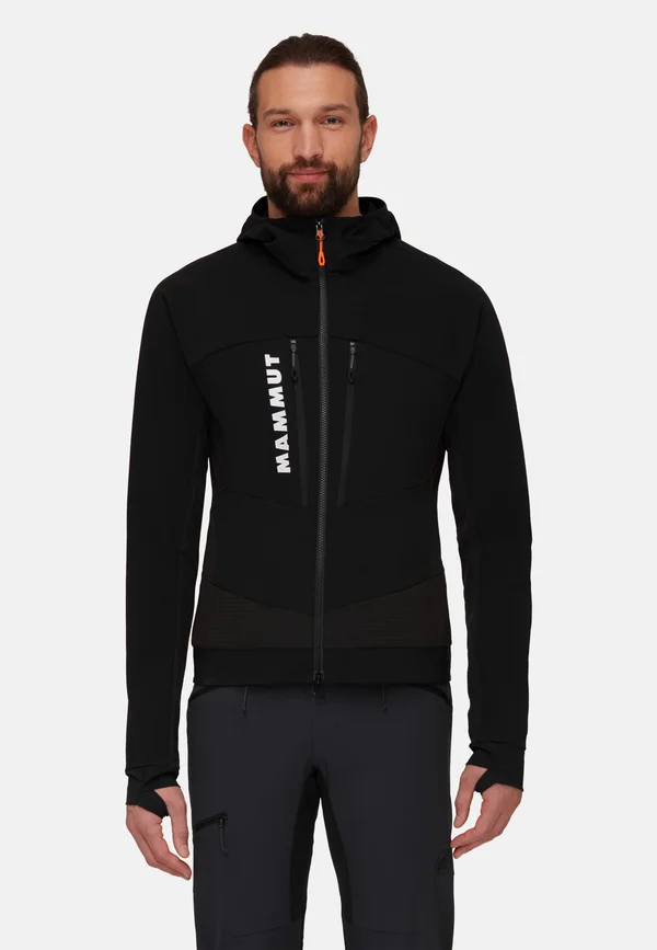 AENERGY HYBRID HOODED - Softshelljacke - black