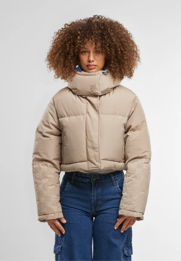 AETHER CROPPED PUFFER  - Winterjacke - beige