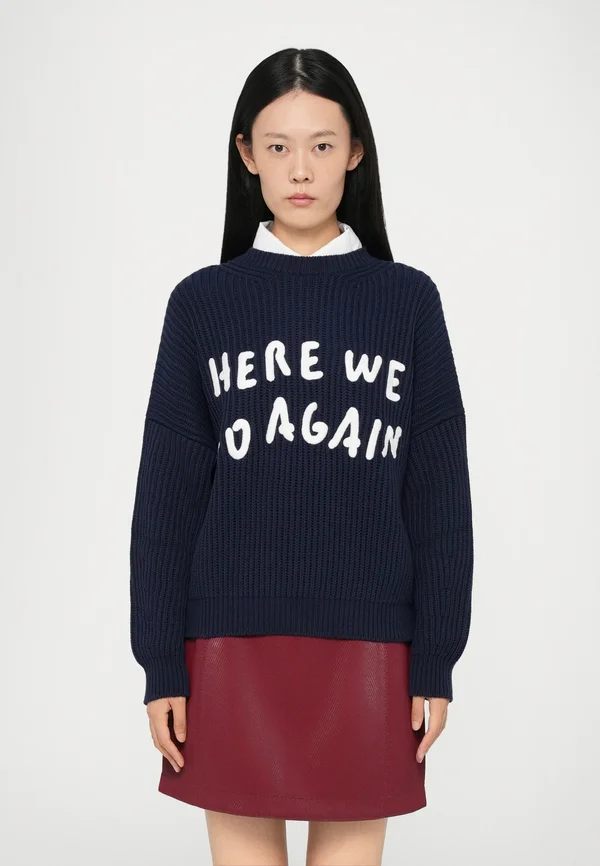 AGAIN - Strickpullover - blau