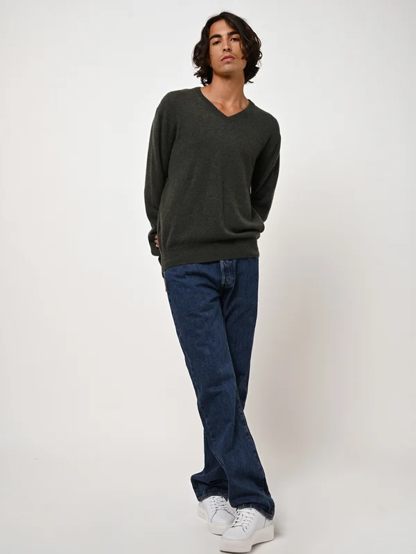 AGEL - Strickpullover - kaki chiné