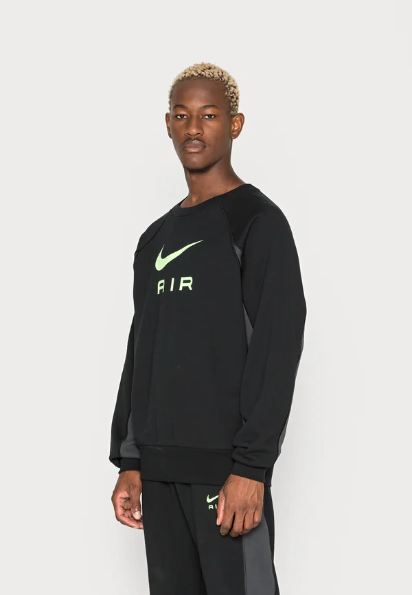 AIR CREW - Sweatshirt - black/smoke grey/ghost green
