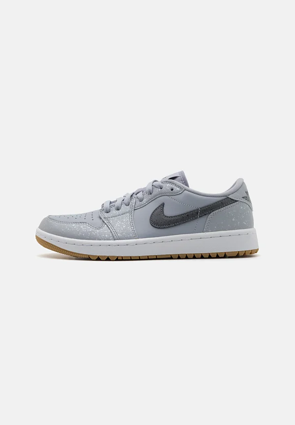 AIR JORDAN 1 LOW UNISEX - Golfschuh - wolf grey/iron grey/white/medium brown