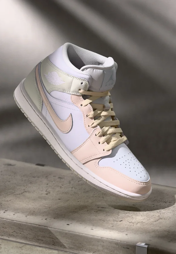 AIR JORDAN 1 MID SE - Sneaker high - sail/guava ice/sea glass/glacier blue