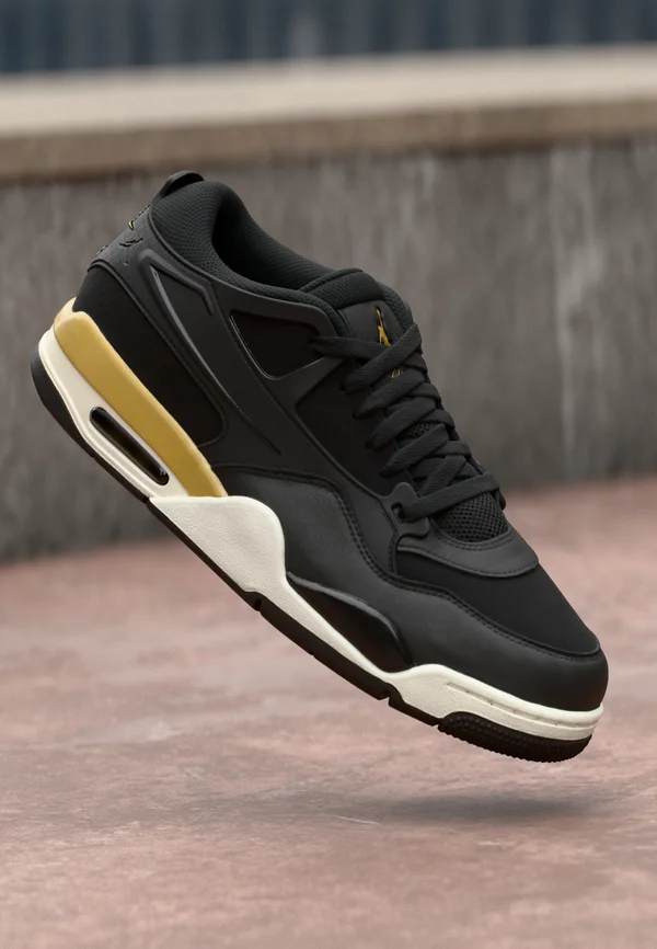AIR JORDAN 4 - Sneaker low - black/metallic gold-coloured/sail/team gold-coloured