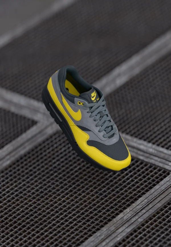 AIR MAX 1 - Sneaker low - anthracite/bright citron/smoke grey/black
