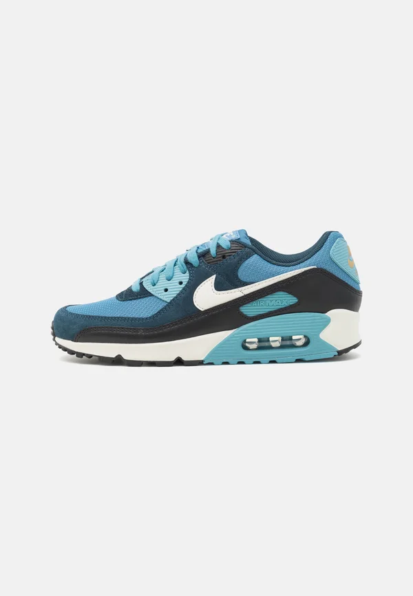 AIR MAX 90 PRM - Sneaker low - aegean storm/pale ivory/armory navy/denim turquoise/black/metallic gold