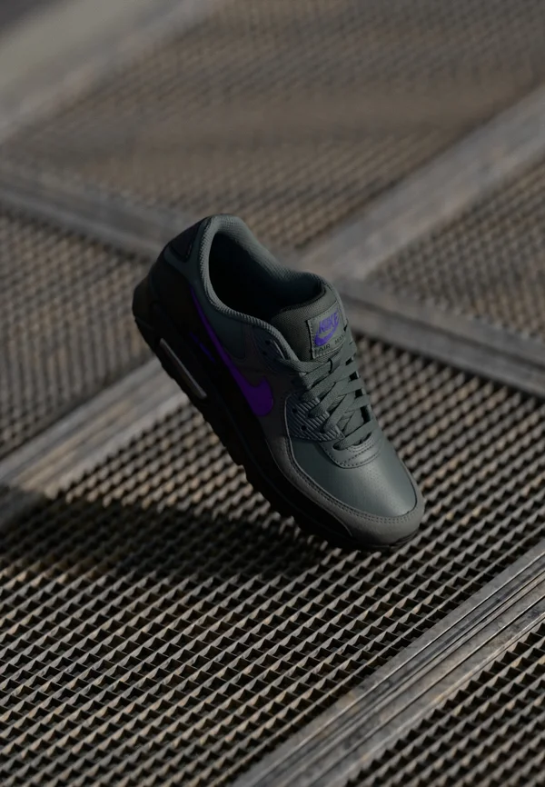 AIR MAX 90 - Sneaker low - iron grey/wild grape/black/white