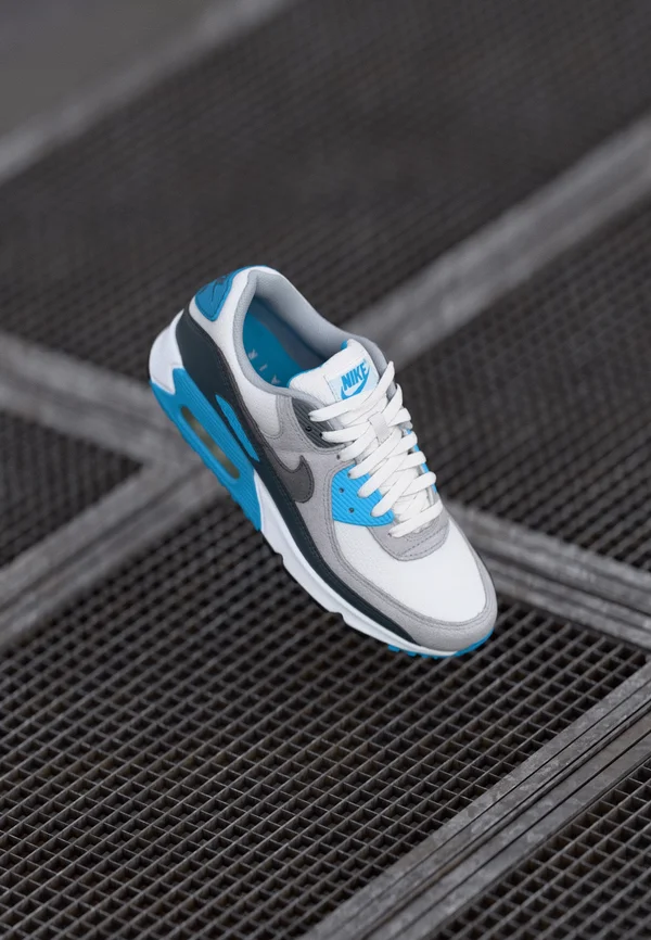 AIR MAX 90 - Sneaker low - platinum tint/iron grey/blue lightning/wolf grey/anthracite/hockey white