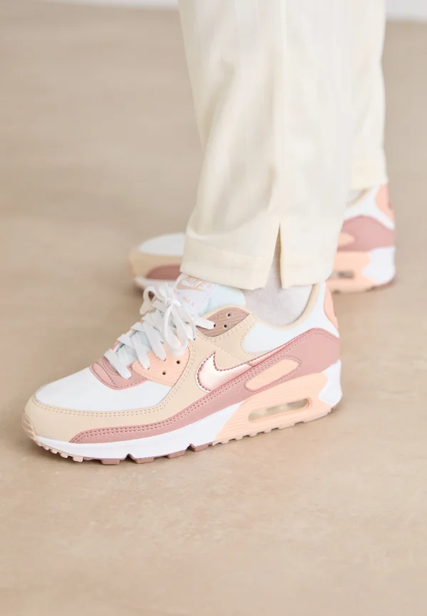 AIR MAX 90 - Sneaker low - white/brown/particle pink/washed coral/pearl white