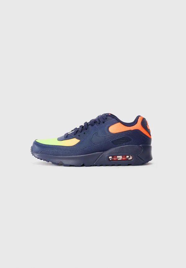 AIR MAX 90 UNISEX - Sneaker low - lemon venom/blackened blue/hyper crimson/laser orange