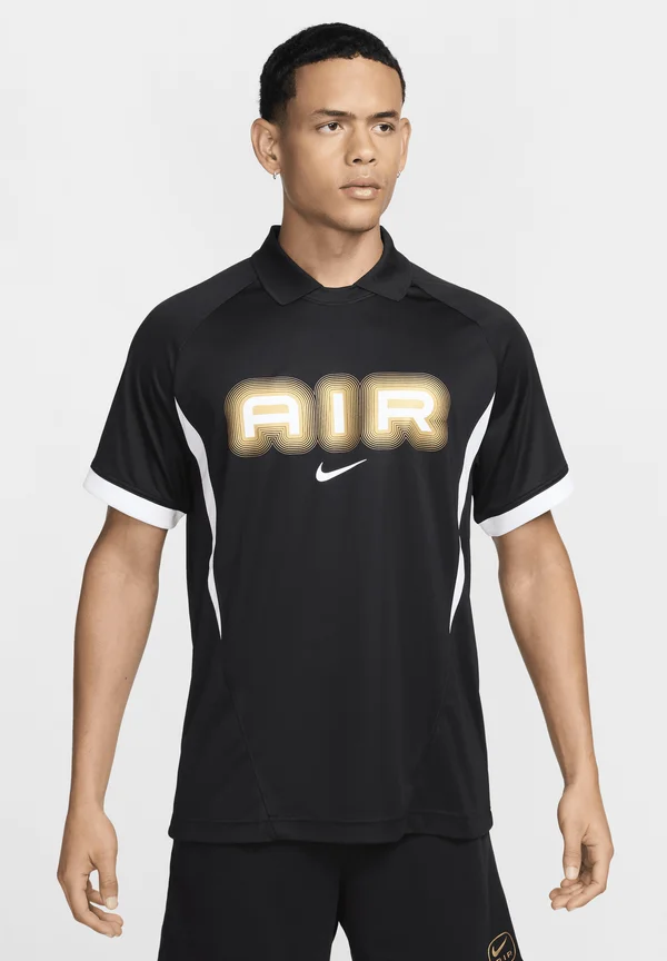 AIR - Poloshirt - black white metallic gold