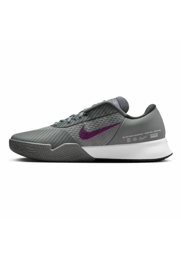 AIR ZOOM VAPOR PRO 2 - Tennisschuh für Sandplätze - smoke grey sangria dk smoke grey black