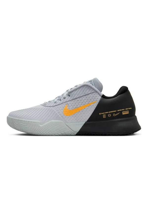 AIR ZOOM VAPOR PRO  - Tennisschuh für Sandplätze - wolf grey laser orange black