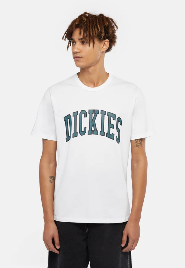 AITKIN - T-Shirt print - white lincoln green