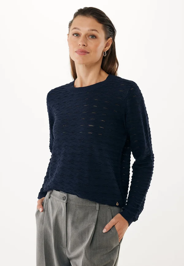 AJOUR SWEATER - Strickpullover - midnight blue