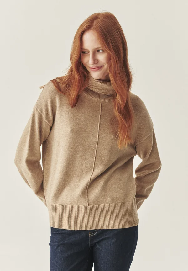 AKEMI - Strickpullover - beige melange