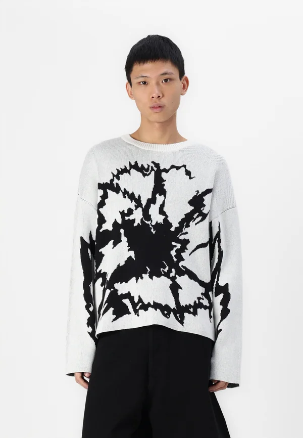 ALEK THIN GRAPHIC - Strickpullover - white dusty light