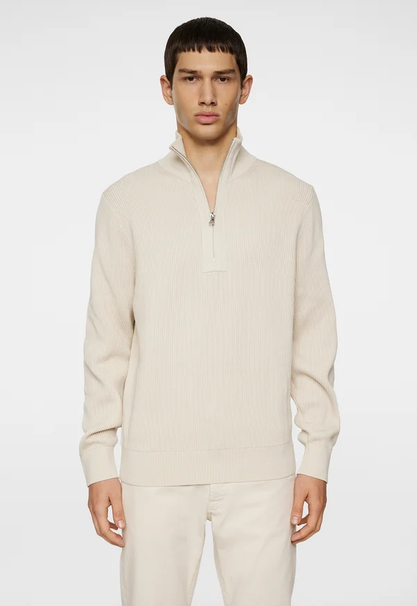 ALEX HALF ZIP - Strickpullover - moonbeam