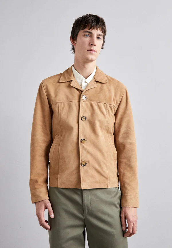 ALEX JACKET - Lederjacke - beige
