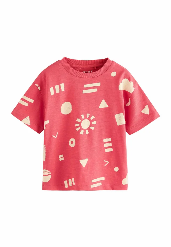 ALL-OVER  - T-Shirt print - red shapes
