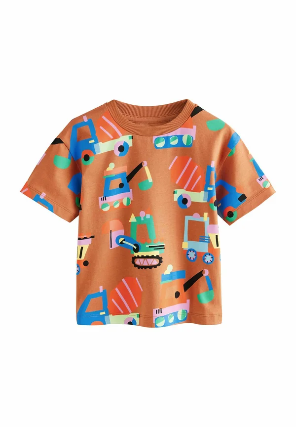ALL-OVER  - T-Shirt print - rust brown diggers
