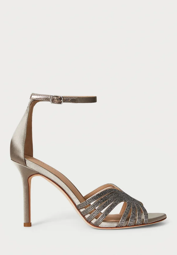 ALLIE EMBELLISHED MULTISTRAP SANDAL - High Heel Sandalette - taupe brown