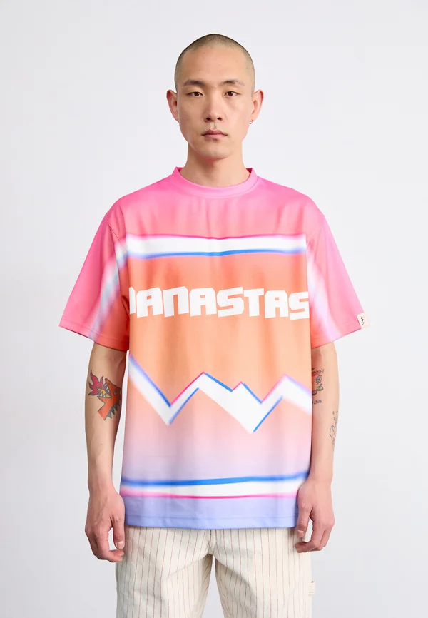 ALLOVER GRADIENT LOGO  - T-Shirt print - pink