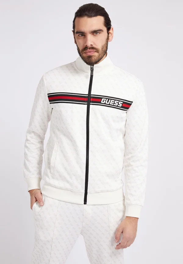 ALLOVER LOGO - Sweatjacke - weiß