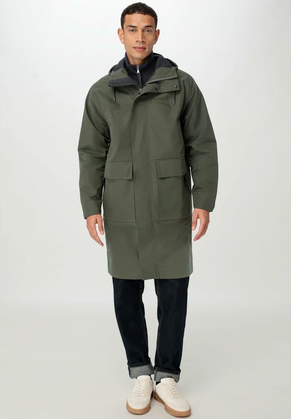 ALLWETTER-NATURE SHELL AUS REINER - Parka - dunkeloliv
