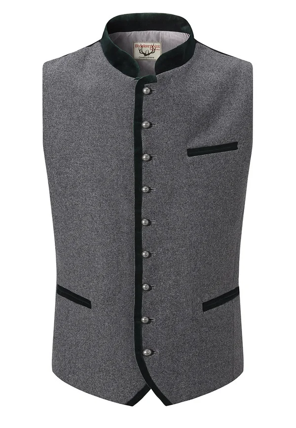 ALONSO - Weste - grey/forest