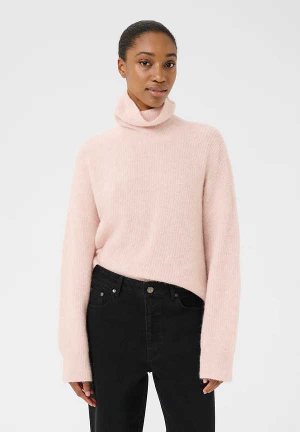 ALPHA ROLLNECK - Strickpullover - rose grey melange