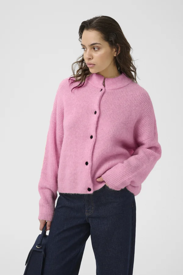 ALPHA - Strickjacke - begonia mélange