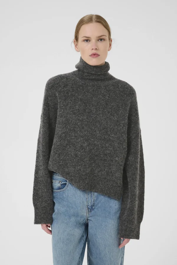 ALPHA  - Strickpullover - charcoal melange