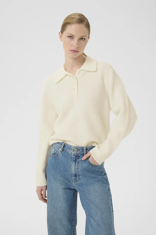 ALPHA - Strickpullover - ivory